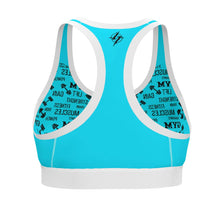 Load image into Gallery viewer, Strike Sports Bra Cyan Blue
