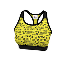 Load image into Gallery viewer, Strike Sports Bra Yellow
