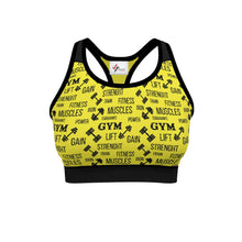 Load image into Gallery viewer, Strike Sports Bra Yellow
