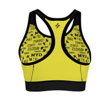 Load image into Gallery viewer, Strike Sports Bra Yellow
