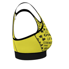 Load image into Gallery viewer, Strike Sports Bra Yellow
